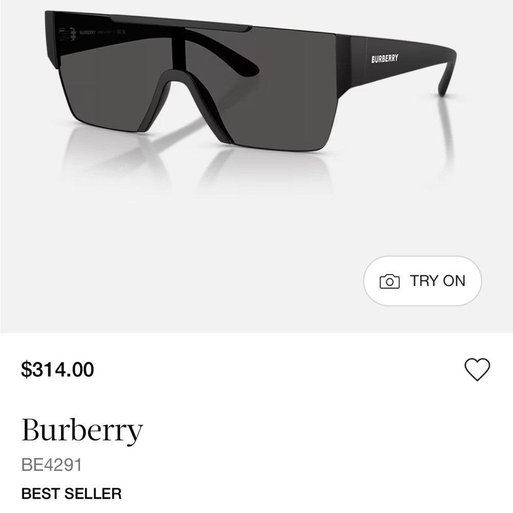 Burberry Black Visor Sunglasses with Tan Case - Picture 11 of 14